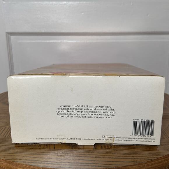 Wedding Fantasy Barbie Doll 1989 Mattel NEW Bridal Vintage Collectible - Picture 8 of 15